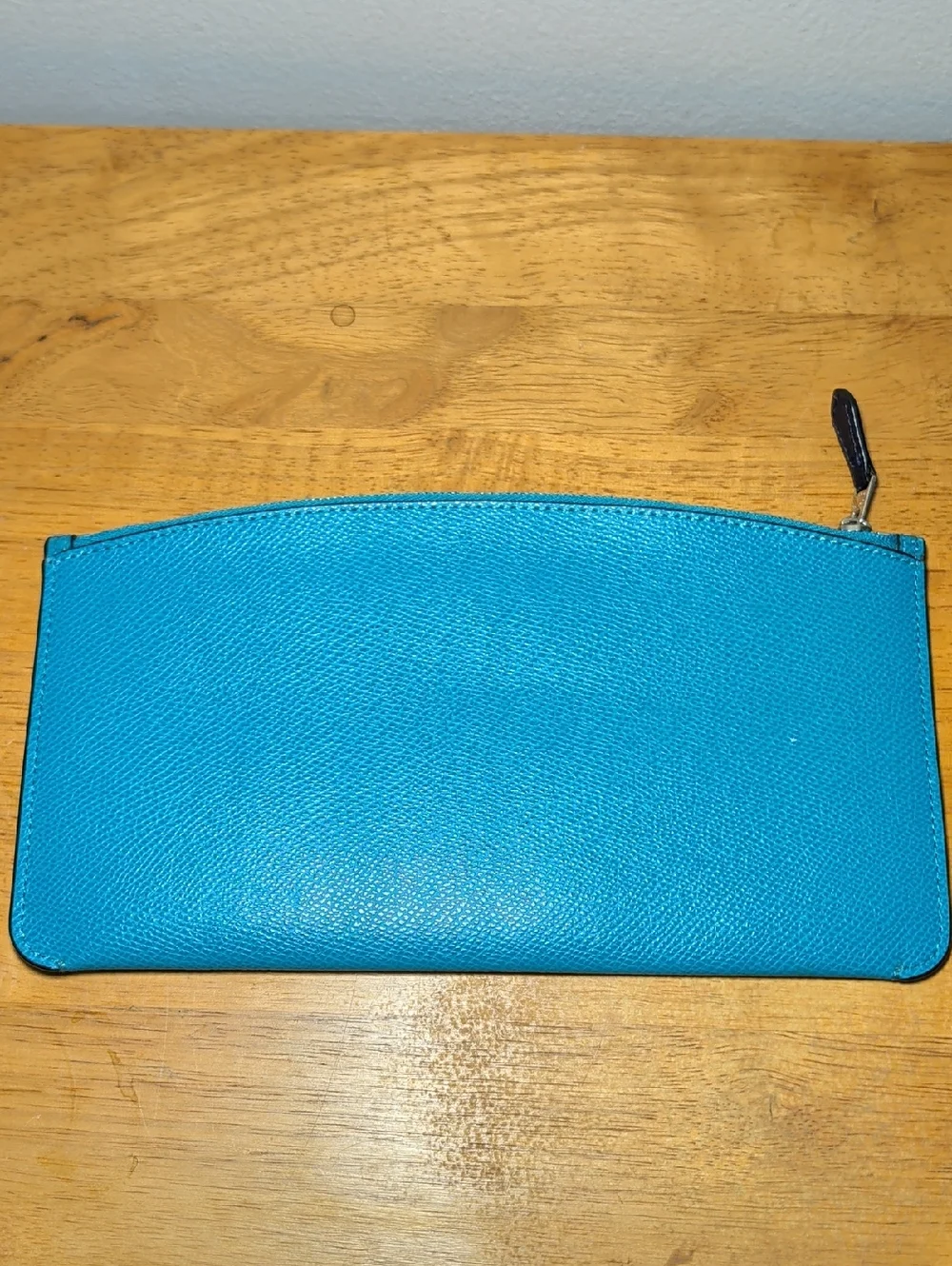 Coach Ava Tote in Midnight Atlantic Navy Turquoise Crossgrain Leather + Pouch - Picture 10 of 13
